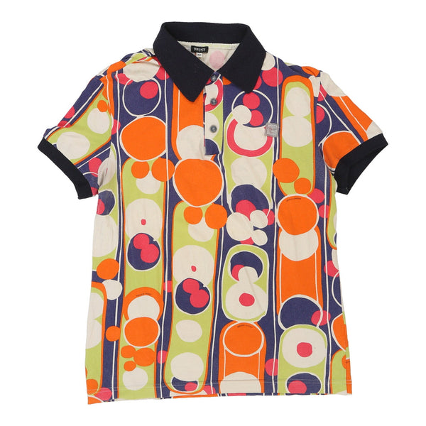 Vintagemulticoloured Versace Sport Polo Shirt - mens medium