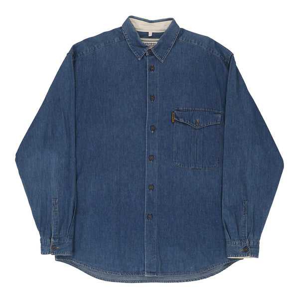 Vintageblue Emporio Armani Denim Shirt - mens x-large