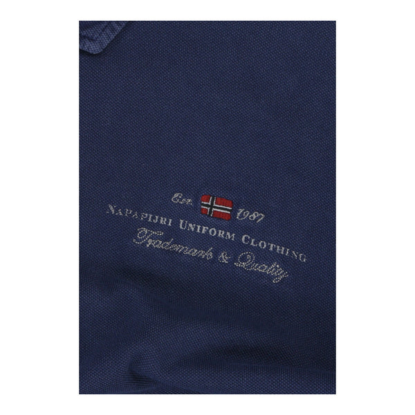 Vintageblue Napapijri Polo Shirt - mens small