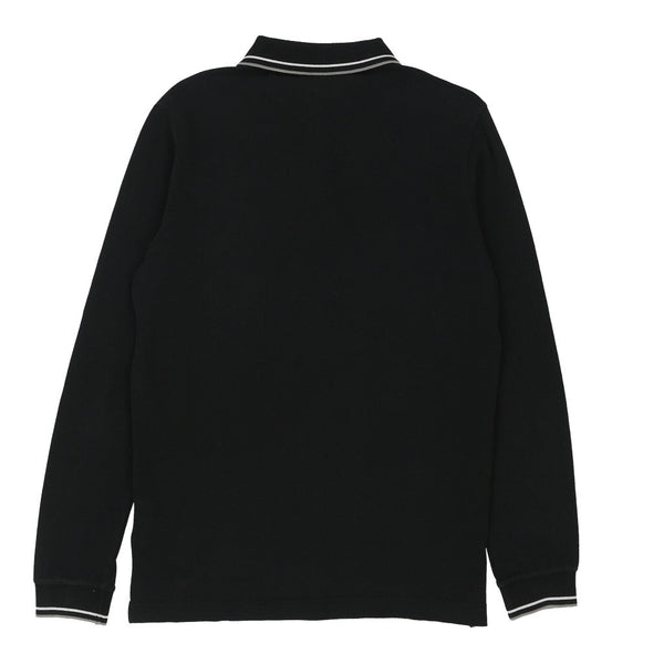 Vintageblack Prada Long Sleeve Polo Shirt - mens large