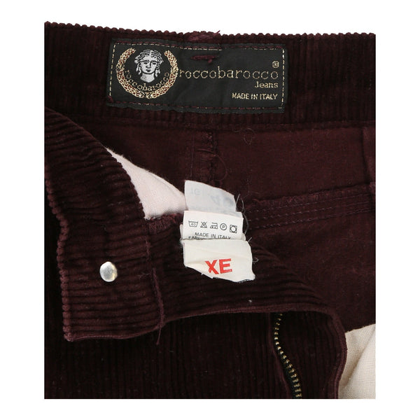 Vintageburgundy Roccobarocco Cord Trousers - womens 32" waist